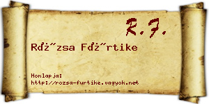 Rózsa Fürtike névjegykártya